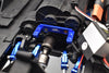 Aluminum 2-Speed Transmission Servo Mount For Axial 1/6 SCX6 Jeep JLU Wrangler AXI05000 - 3Pc Set Blue