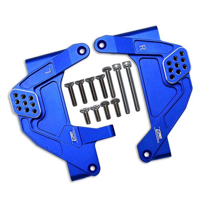 Aluminum Front Adjustable Damper Mount For Axial 1/6 SCX6 Jeep JLU Wrangler AXI05000 - 13Pc Set Blue