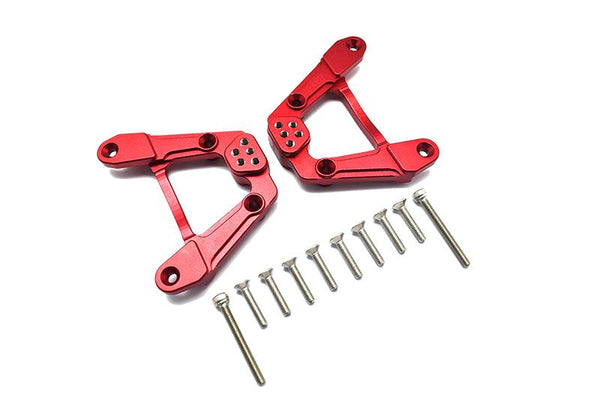 Aluminum Adjustable Rear Damper Mount For Axial 1/6 SCX6 Jeep JLU Wrangler AXI05000 - 12Pc Set Red