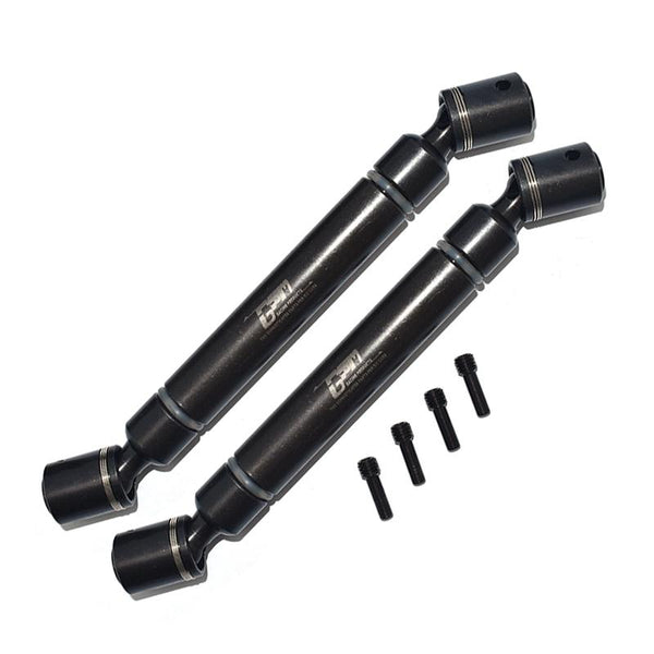 Carbon Steel Front + Rear CVD Drive Shaft For Axial 1/6 SCX6 Jeep JLU Wrangler AXI05000 - 6Pc Set Black