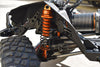 Aluminum Front Or Rear Thickened Spring Dampers 145mm For Axial 1/6 SCX6 Jeep JLU Wrangler AXI05000 - 2Pc Set Orange