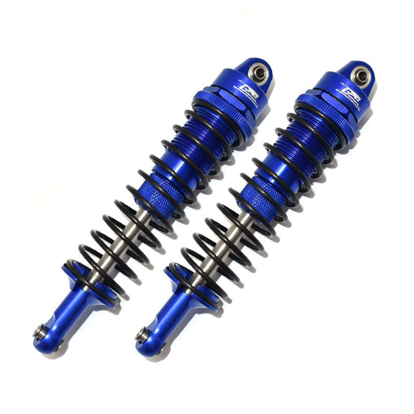 Aluminum Front Or Rear Thickened Spring Dampers 145mm For Axial 1/6 SCX6 Jeep JLU Wrangler AXI05000 - 2Pc Set Blue
