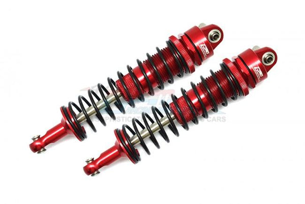 Aluminum Front Or Rear Thickened Spring Dampers 145mm For Axial 1/6 SCX6 Jeep JLU Wrangler AXI05000 - 2Pc Set Red