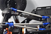Front Link Bar Aluminum Ball Ends For Axial 1/6 SCX6 Jeep JLU Wrangler AXI05000 - 8Pc Set Blue