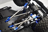 Rear Link Bar Aluminum Ball Ends For Axial 1/6 SCX6 Jeep JLU Wrangler AXI05000 - 8Pc Set Blue