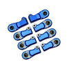 Rear Link Bar Aluminum Ball Ends For Axial 1/6 SCX6 Jeep JLU Wrangler AXI05000 - 8Pc Set Blue