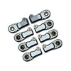 Rear Link Bar Aluminum Ball Ends For Axial 1/6 SCX6 Jeep JLU Wrangler AXI05000 - 8Pc Set Gray Silver