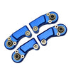 Front Steering Tie Rod Aluminum Ball Ends For Axial 1/6 SCX6 Jeep JLU Wrangler AXI05000 - 4Pc Set Blue
