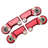 Front Steering Tie Rod Aluminum Ball Ends For Axial 1/6 SCX6 Jeep JLU Wrangler AXI05000 - 4Pc Set Red