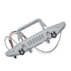 Aluminium Front Bumper With D-Rings For Axial 1/6 SCX6 Jeep JLU Wrangler AXI05000 - 14Pc Set Silver