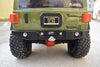 Aluminum Rear Bumper with Hook & 5mm LED Light for Axial 1/6 SCX6 Jeep JLU Wrangler AXI05000-9Pc Set Silver