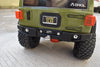 Aluminum Rear Bumper with Hook & 5mm LED Light for Axial 1/6 SCX6 Jeep JLU Wrangler AXI05000-9Pc Set Black