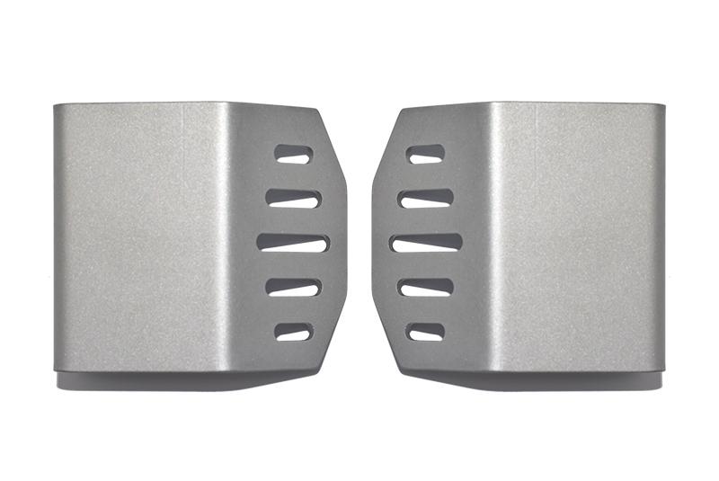 Stainless Steel Front & Rear Gearbox Skid Plate For Axial 1/6 SCX6 Jeep JLU Wrangler AXI05000 - 2Pc Set