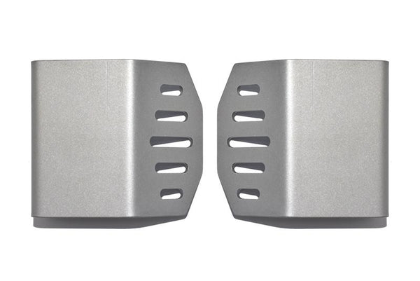Stainless Steel Front & Rear Gearbox Skid Plate For Axial 1/6 SCX6 Jeep JLU Wrangler AXI05000 - 2Pc Set