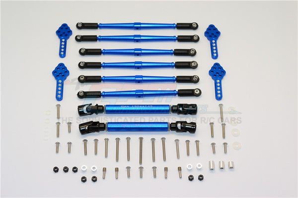 Axial SCX10 (AX90022) Aluminum Chassis Lift Combo (Switch From 77mm To 87mm) - 62Pcs Set Blue