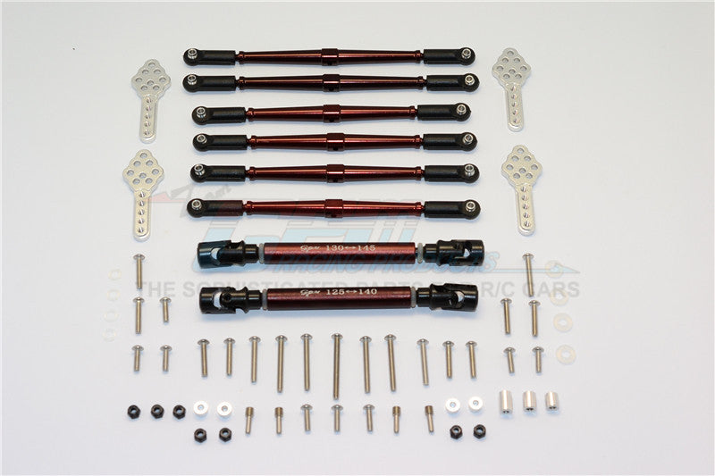 Axial SCX10 (AX90022) Aluminum Chassis Lift Combo (Switch From 77mm To 87mm) - 62Pcs Set Brown