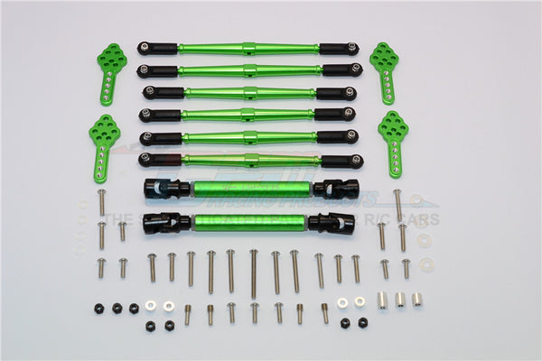 Axial SCX10 (AX90022) Aluminum Chassis Lift Combo (Switch From 77mm To 87mm) - 62Pcs Set Green