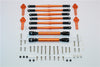 Axial SCX10 (AX90022) Aluminum Chassis Lift Combo (Switch From 77mm To 87mm) - 62Pcs Set Orange