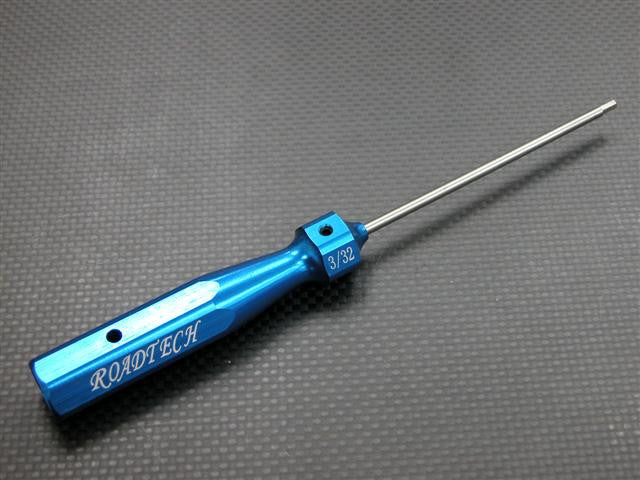 Aluminum Hex Screw Driver With 3/32 Steel Long Pin - 1Pc Blue