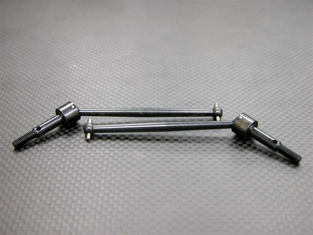 Tamiya DF-03 Steel Front/Rear Universal Swing Shaft (68mm CVD Design) - 1 Pr Set Black