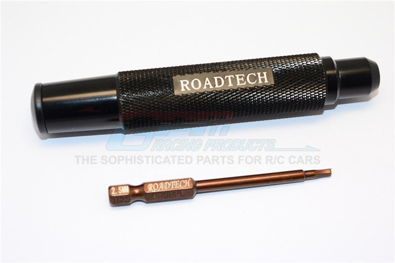 Magnetic 2.5mm Hex Driver With Pin - 2Pcs Set Black