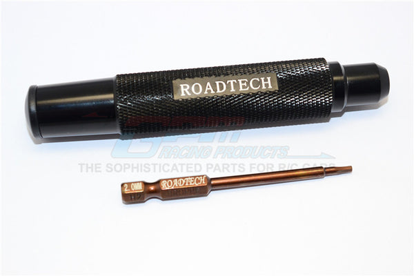 Magnetic 2mm Hex Driver With Pin - 2Pcs Set Black
