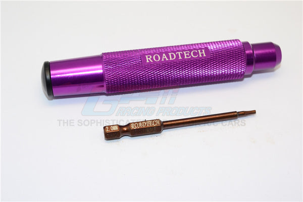 Magnetic 2mm Hex Driver With Pin - 2Pcs Set Purple