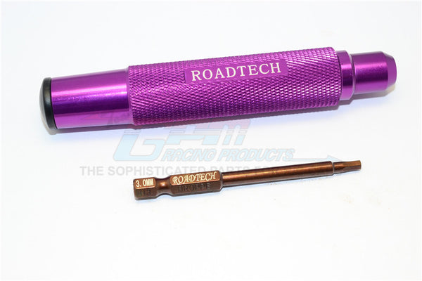 Magnetic 3mm Hex Driver With Pin - 2Pcs Set Purple