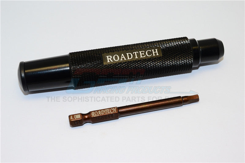 Magnetic 4mm Hex Driver With Pin - 2Pcs Set Black