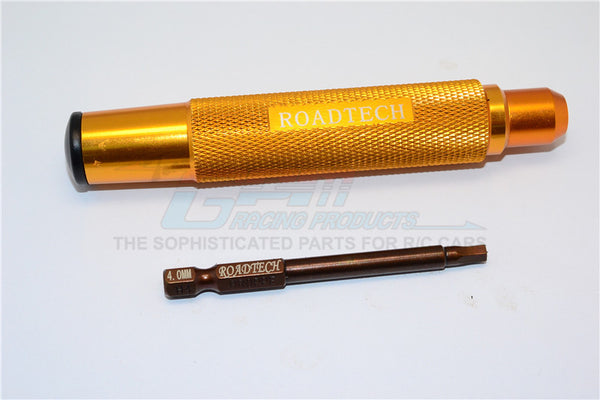Magnetic 4mm Hex Driver With Pin - 2Pcs Set Gold