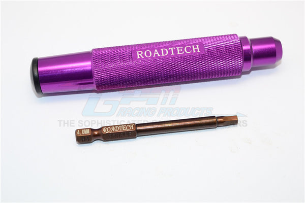 Magnetic 4mm Hex Driver With Pin - 2Pcs Set Purple