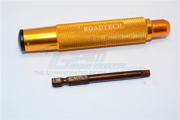 Magnetic 5mm Hex Driver With Pin - 2Pcs Set Gold