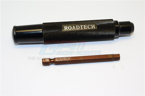 Magnetic 6mm Hex Driver With Pin - 2Pcs Set Black