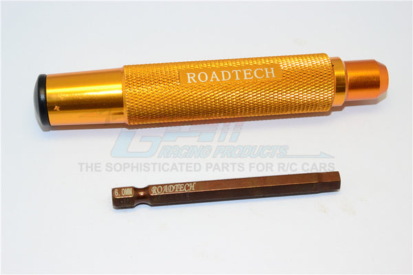 Magnetic 6mm Hex Driver With Pin - 2Pcs Set Gold
