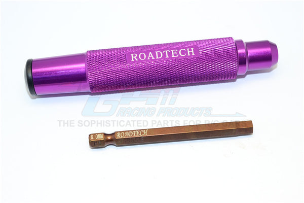 Magnetic 6mm Hex Driver With Pin - 2Pcs Set Purple