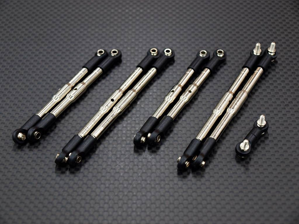 Traxxas 1/16 Mini E-Revo Steel Completed Tie Rod - 9 Pcs Set Silver