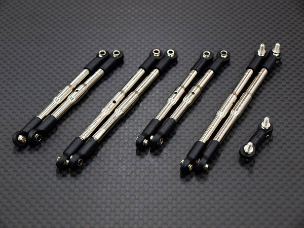 Traxxas 1/16 Mini E-Revo Steel Completed Tie Rod - 9 Pcs Set Silver