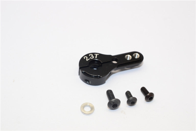 Aluminum Servo Horn For 23T Spline Output Shaft (For Airtronics/Sr/Ko/Sanwa) - 1Pc Black