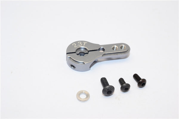 Aluminum Servo Horn For 23T Spline Output Shaft (For Airtronics/Sr/Ko/Sanwa) - 1Pc Gray Silver