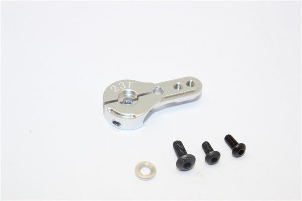 Aluminum Servo Horn For 23T Spline Output Shaft (For Airtronics/Sr/Ko/Sanwa) - 1Pc Silver