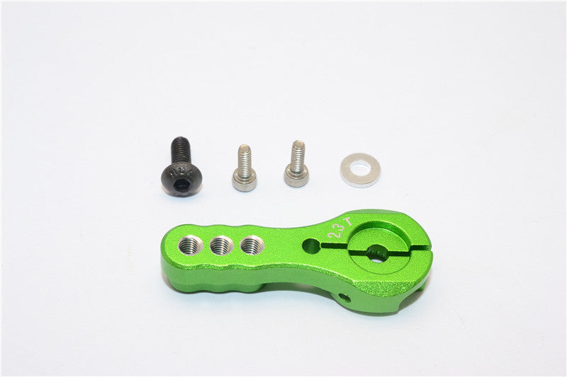 Aluminum Servo Horn For 23T Spline Output Shaft 3 Holes Design For Airtronics - 1 Set Green