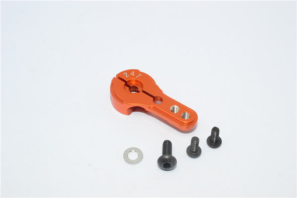 Aluminum Servo Horn For 24T Spline Output Shaft - 1Pc Orange