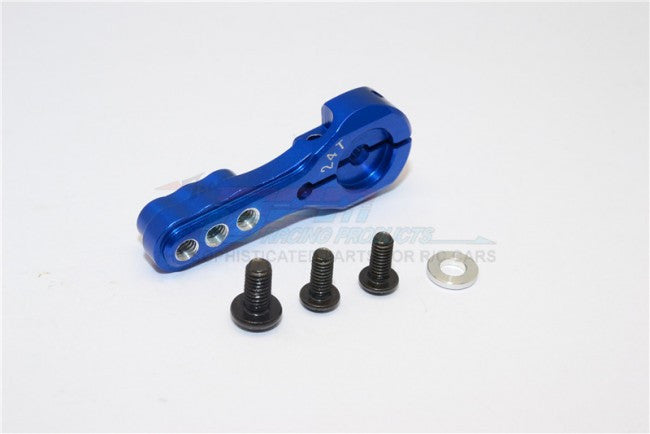 Aluminum Servo Horn For 24T Spline Output Shaft 3 Holes Design For Airtronics/Ko/Jr - 1Pc Blue