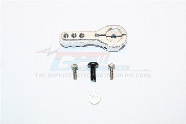 Aluminum Servo Horn For 24T Spline Output Shaft 3 Holes Design For Airtronics/Ko/Jr - 1Pc Silver