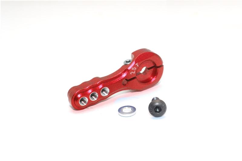 Aluminum Servo Horn For 25T Spline Output Shaft 3 Holes Design For Airtronics / KO / JR - 1Pc Red