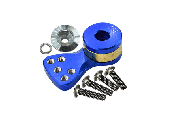 Aluminum Hi-Torque Servo Saver For 25T Spline Output Shaft (L) - 1Pc Blue