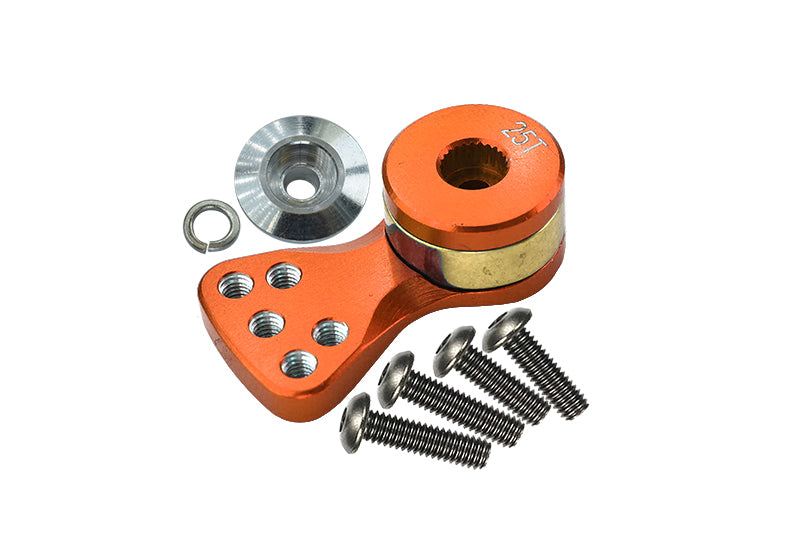 Aluminum Hi-Torque Servo Saver For 25T Spline Output Shaft (L) - 1Pc Orange