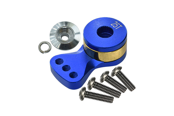 Aluminum Hi-Torque Servo Saver For 25T Spline Output Shaft (M) - 1Pc Blue