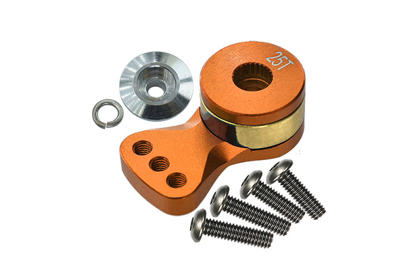 Aluminum Hi-Torque Servo Saver For 25T Spline Output Shaft (M) - 1Pc Orange