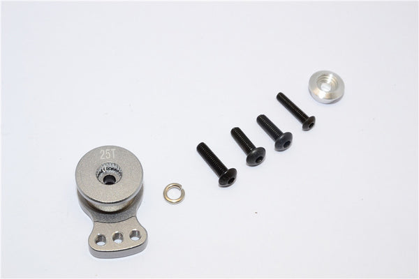 Aluminum Hi-Torque Servo Saver For 25T Spline Output Shaft (S) - 1Pc Gray Silver
